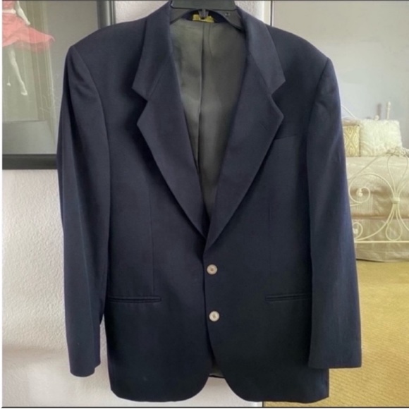 Men's Nino Cerruti Fully Lined Wool Sports Coat Blazer Size 44R - Picture 2 of 9